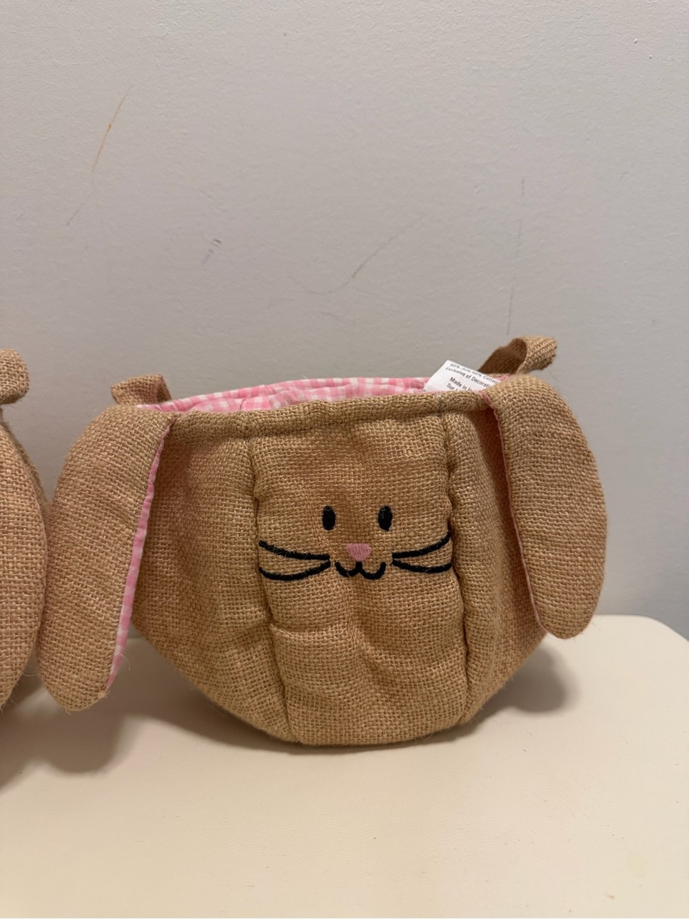 Sur La Table Bunny Mini Bag in Brown with Pink Lining